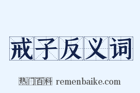 戒子反义词是什么意思的图片